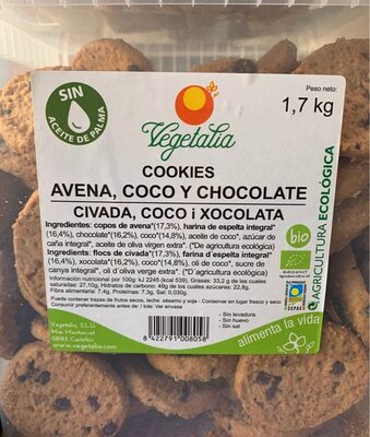 COOKIES AVENA, COCO Y CHOCOLATE - Product