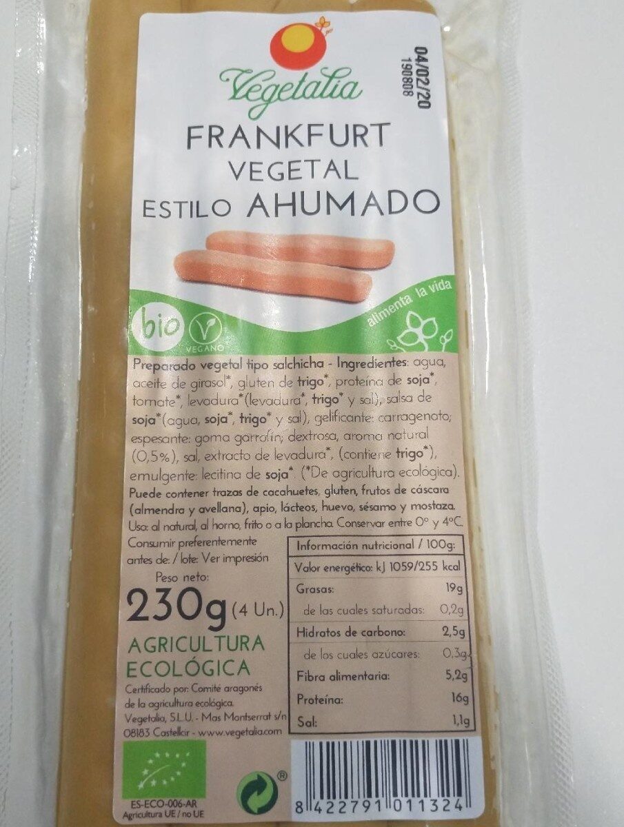 Frankfurt vegetal estilo ahumado - Producto