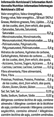 Leche De Almendras - Nutrition facts - es