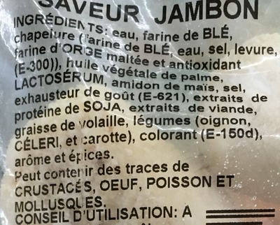 Croquette saveur Jambon - Ingrédients