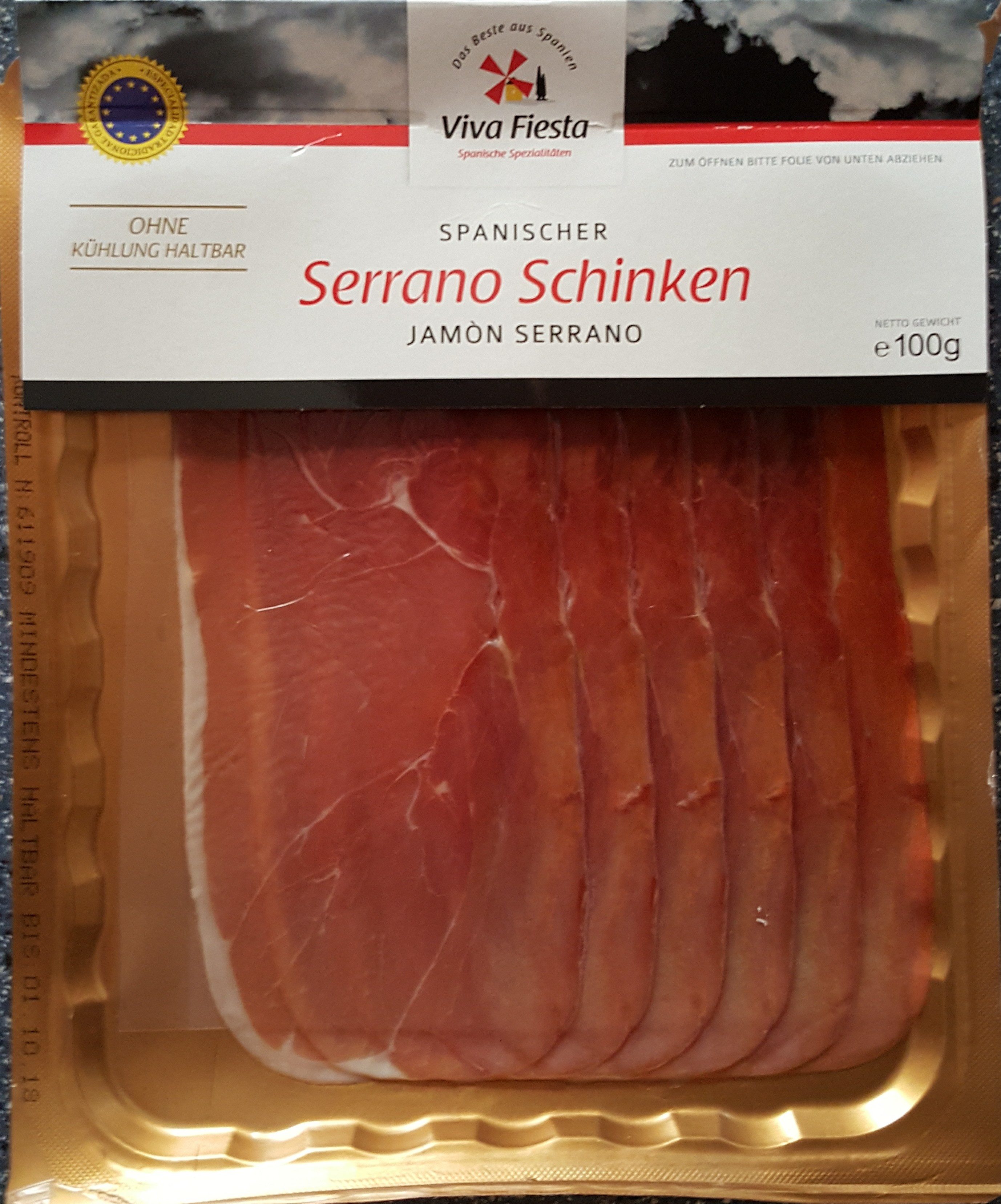 Spanischer Serrano Schinken - Produkt