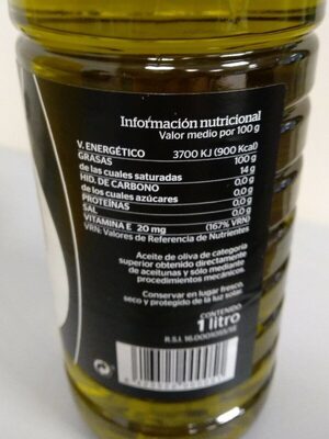 Aceite de Oliva virgen extra pueblaoliva - Nutrition facts