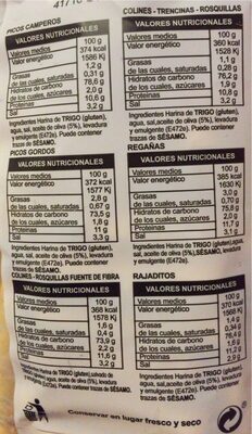 Especialidades Artesanas (Colines) - Información nutricional