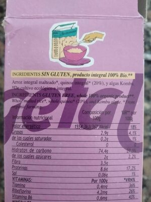 Papilla de quinoa - Ingredients