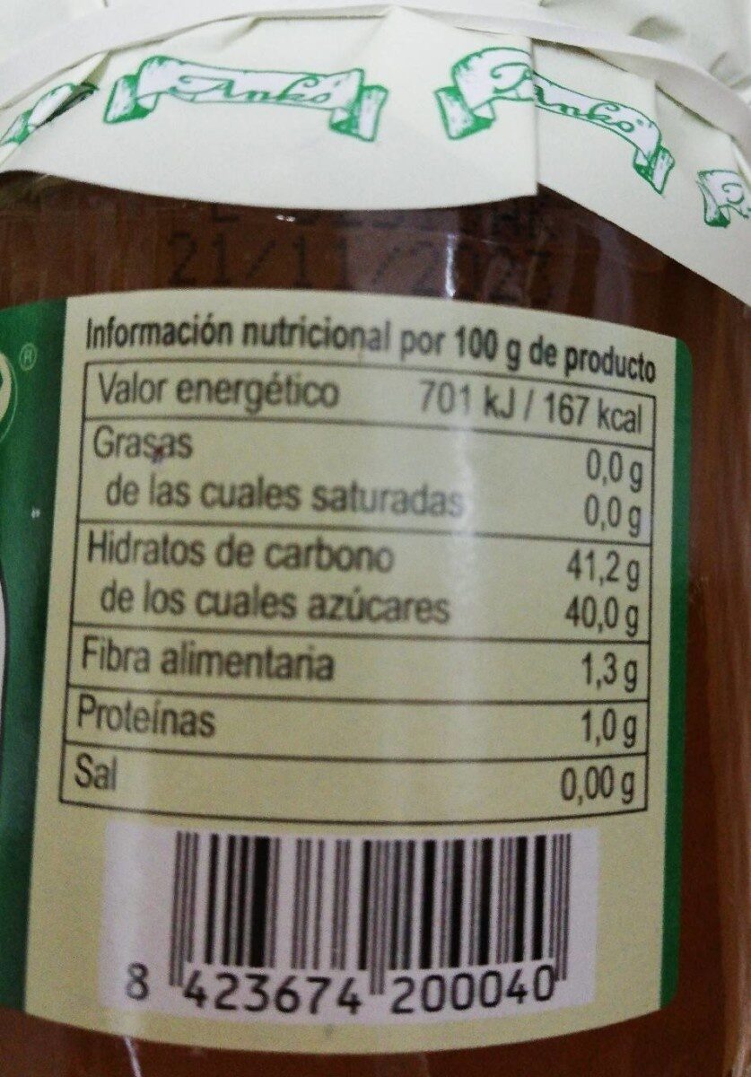 Mermelada ecológica de Albaricoque extra - Informació nutricional - es