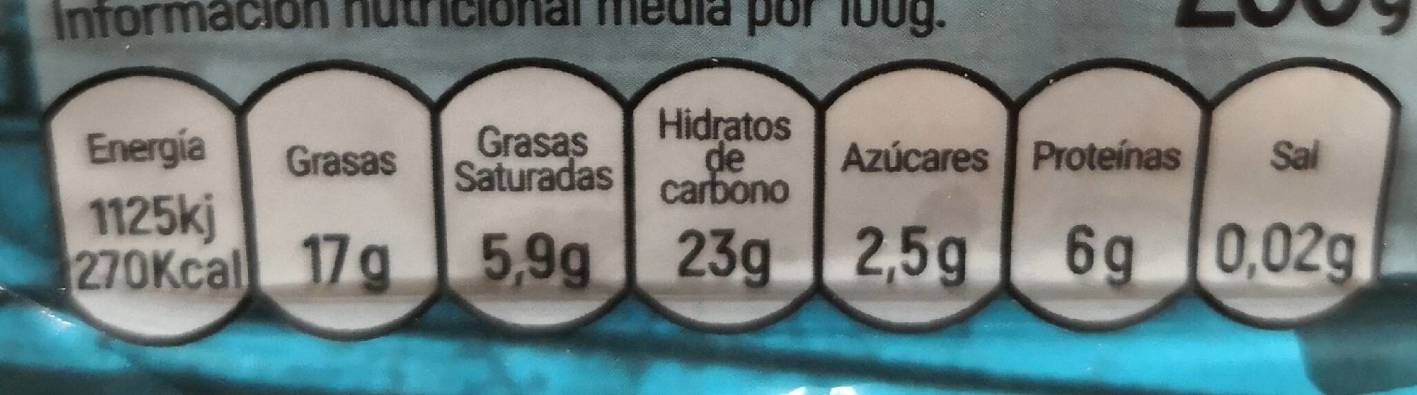 Empanada de atún - Nutrition facts - es