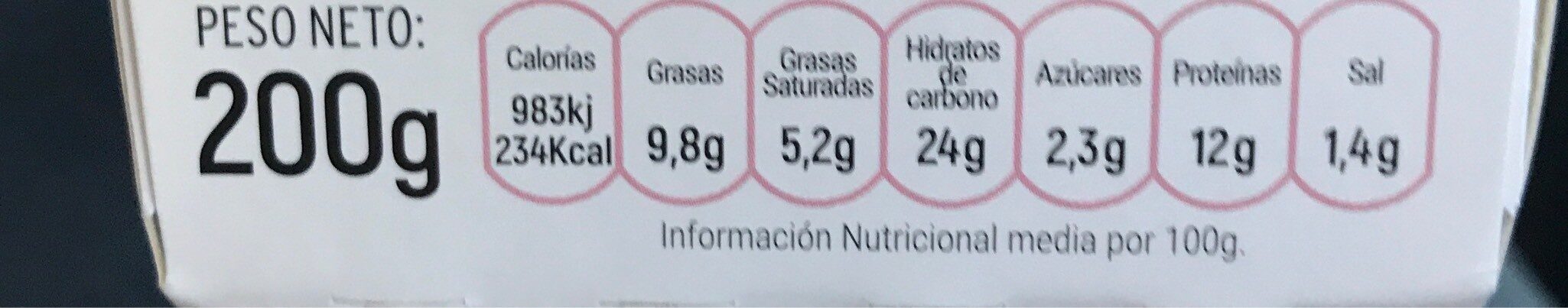 Mixto - Nutrition facts - fr