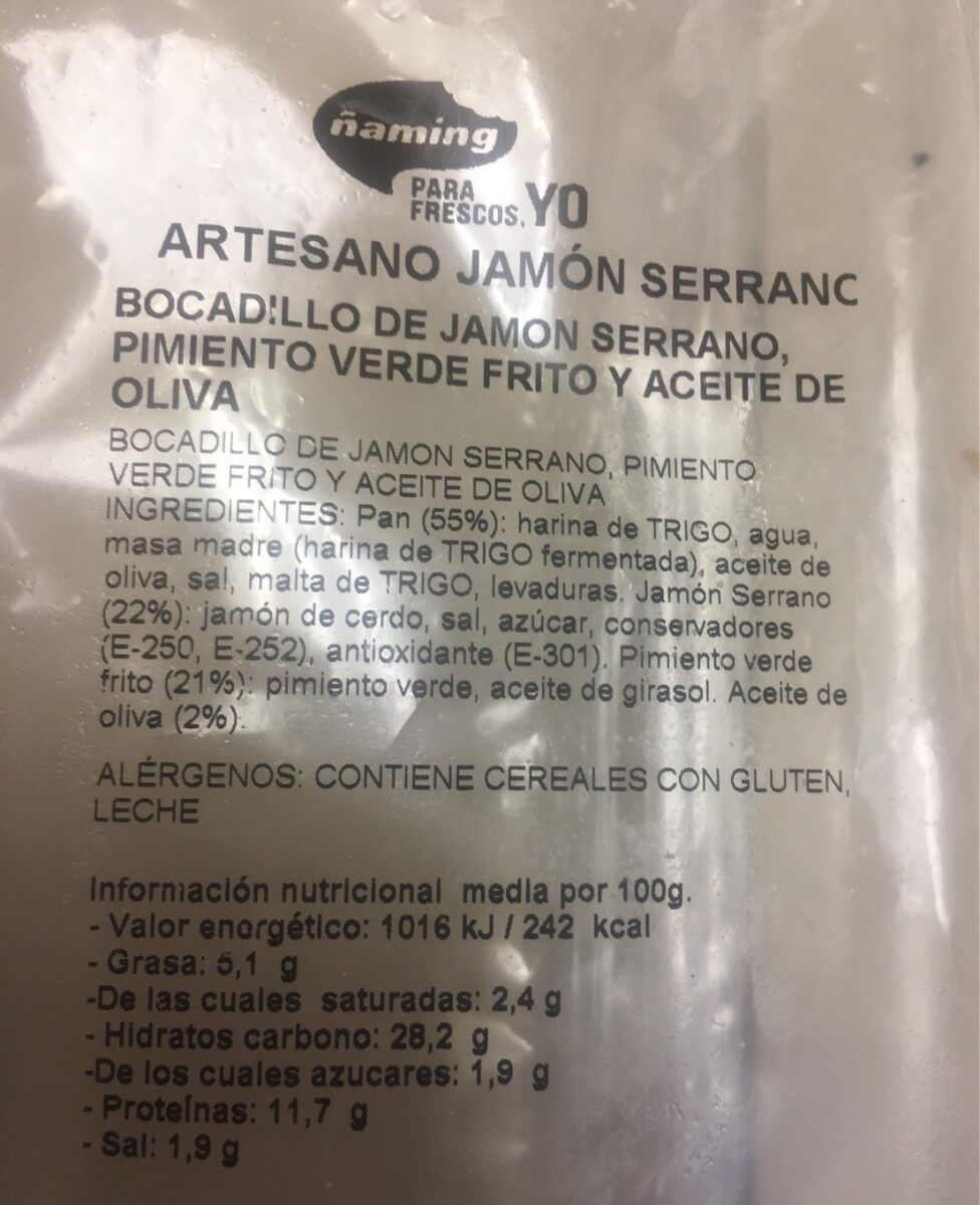 Artesano jamon serrano - Product - es