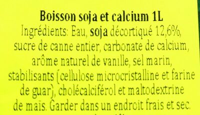 Soja calcium - Ingredients - fr