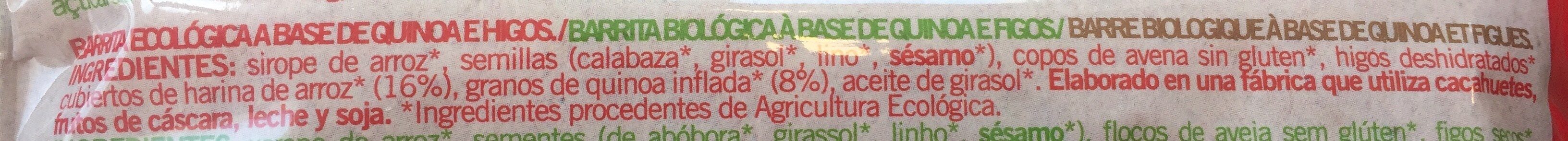 Quinoa e Figos - Ingrédients