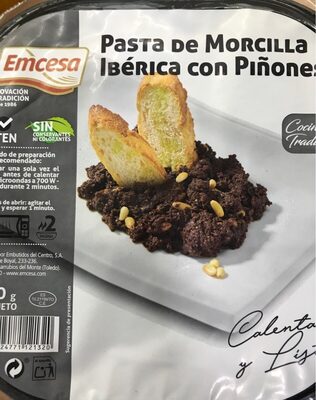 Pasta de Morcilla iberica con piñones - Producto