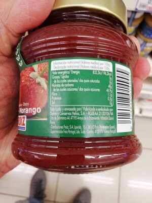 Mermelada fresa Morango - Informació nutricional - es