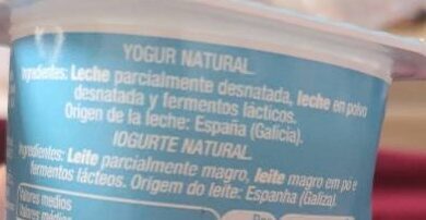 Yogur natural - Ingredients - es