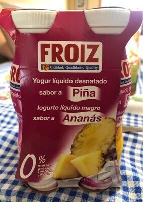 Yogur liquido desnatado sabor a Piña - Producte - en