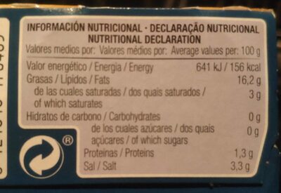 Aceitunas rellenas de anchoa - Informació nutricional - es