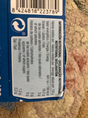Aceitunas rellenas de anchoa - Informació nutricional - es