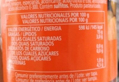 Aceitunas Gazpacha - Informació nutricional - es