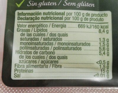 Tofu ahumado - Informació nutricional
