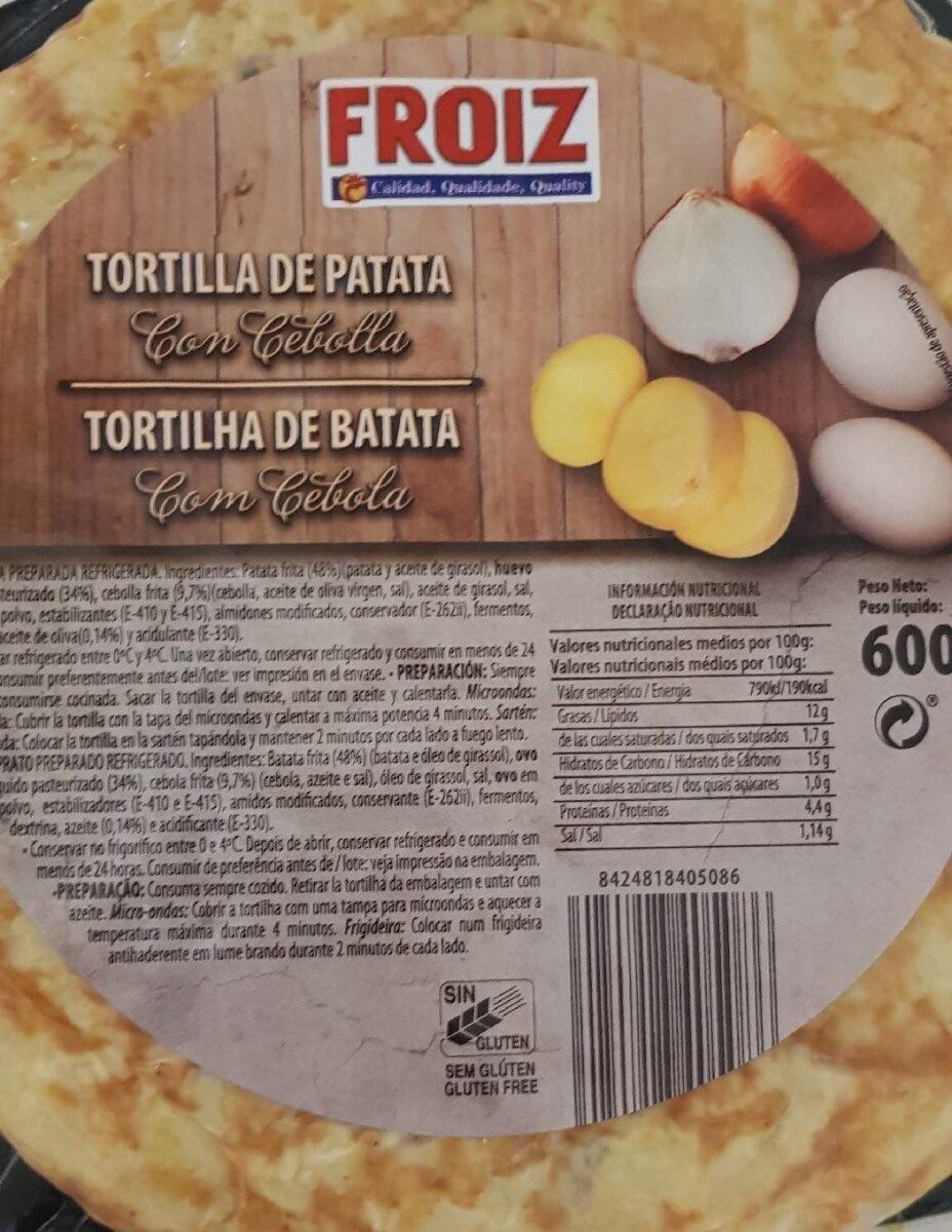 Tortilla de Patata y Cebolla - Producte - es