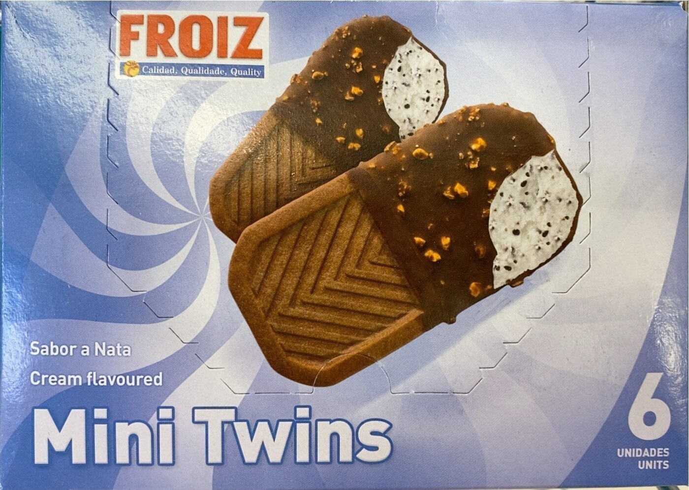 Mini twins sabor nata - Producte - es