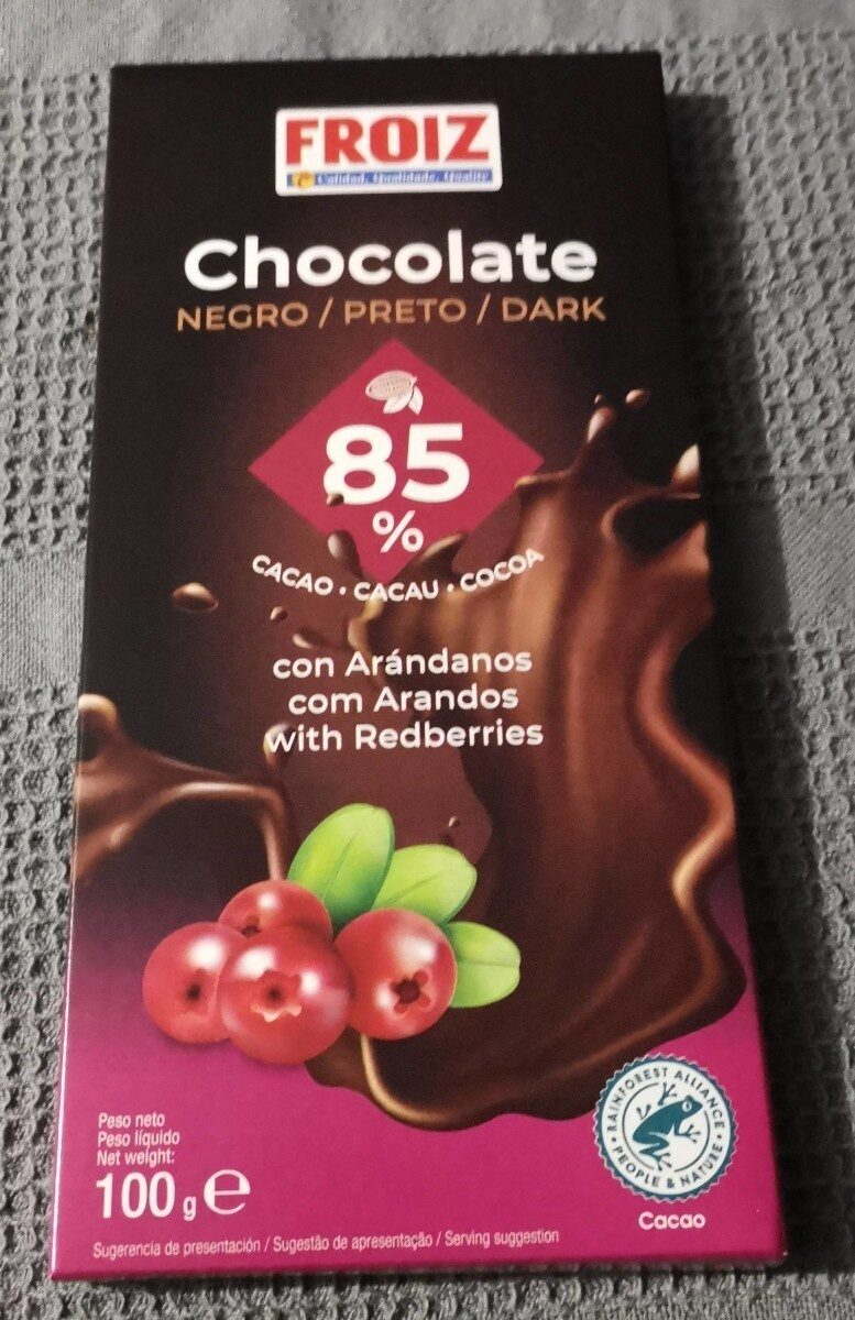 Chocolate negro 85% cacao con arándanos - Producte - es