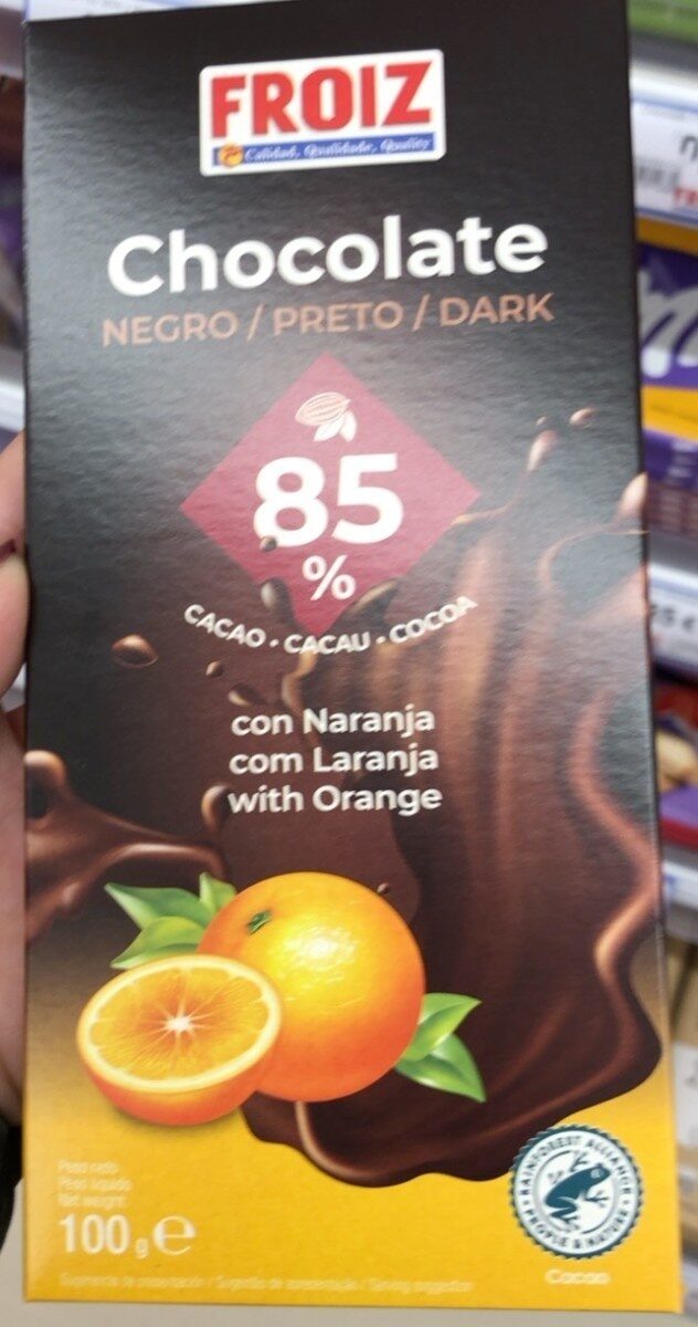 Chocolate negro 85% con naranja - Producte - es