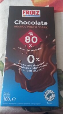 Chocolate negro 80% - Producto