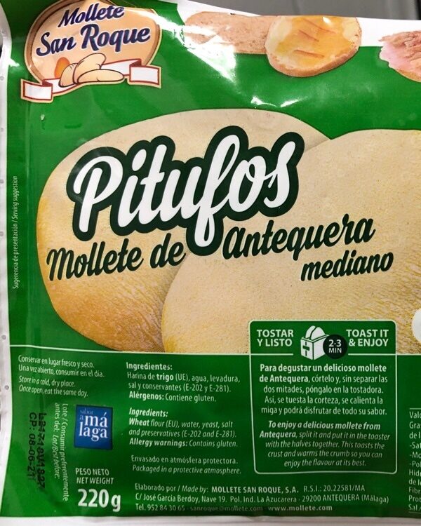 Pitufos - Ingredientes