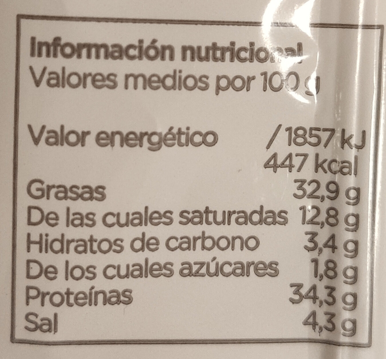 Fuet Extra - Nutrition facts - es