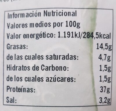 Lomo embuchado - Nutrition facts - es