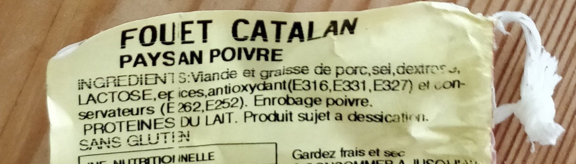 Fouet Catalan paysan poivre - Ingredients - fr
