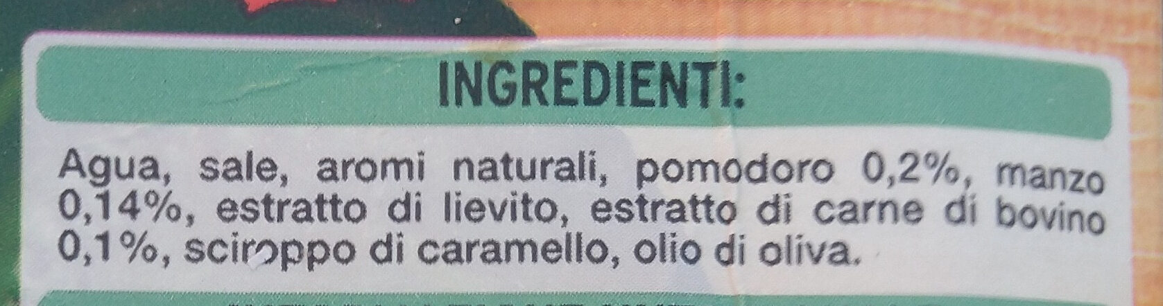Brodo di manzo - Ingredients - it