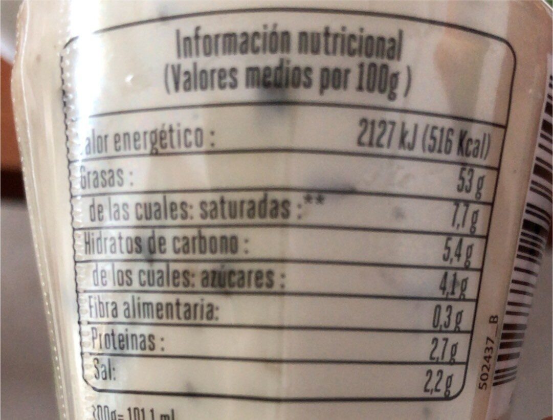 Salsa César - Nutrition facts - es