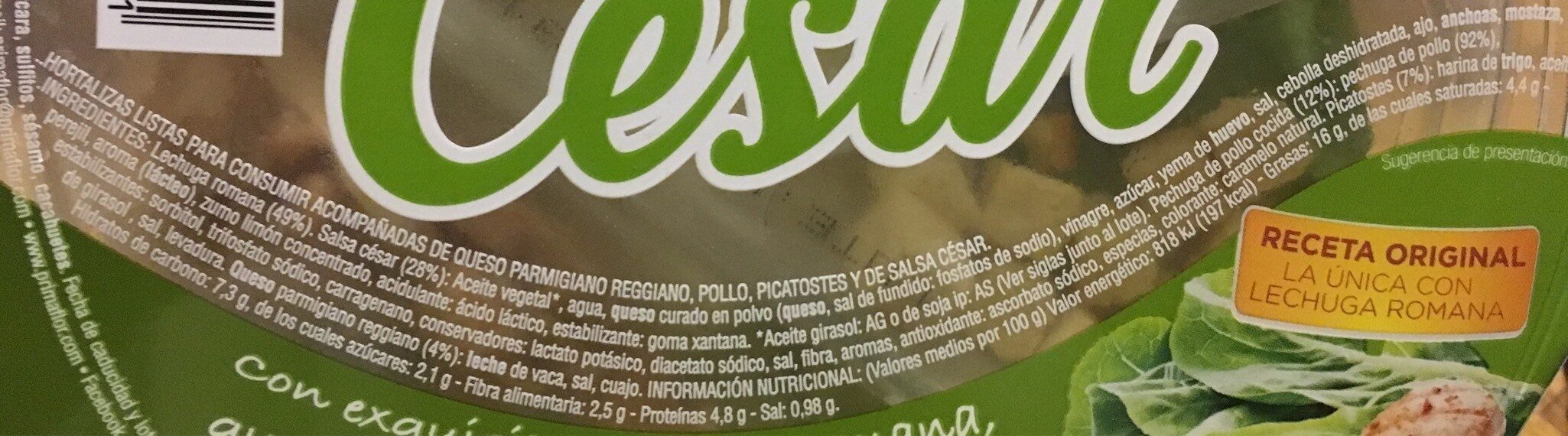 Ensalada fresca Cesar - Nutrition facts - es