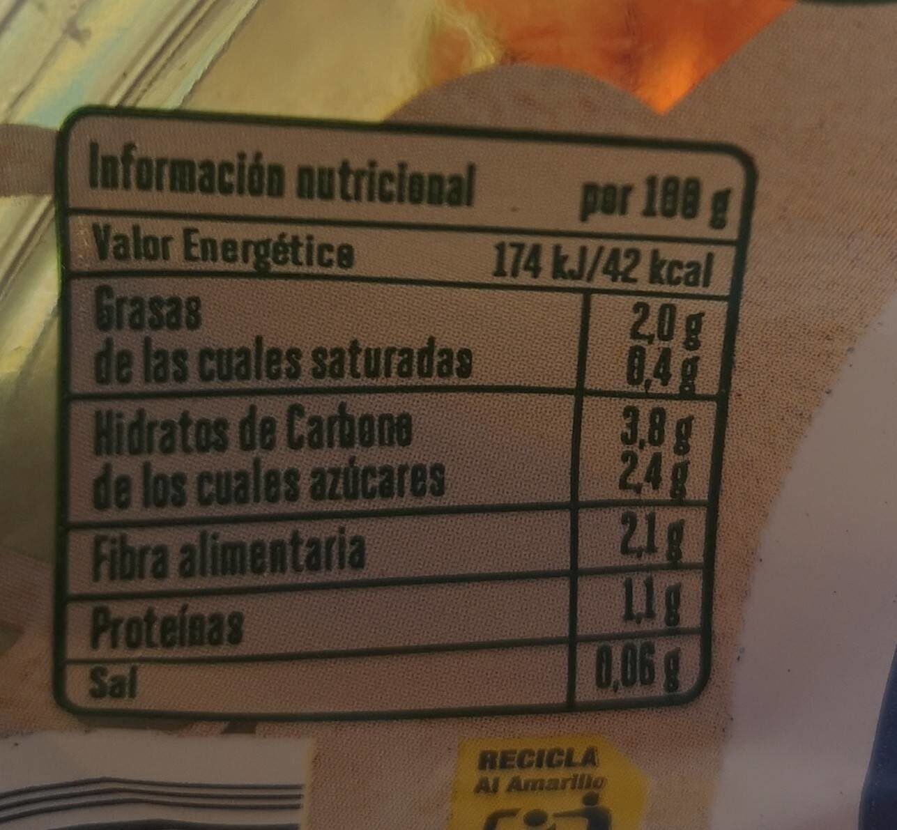 Ensalada del huerto - Nutrition facts - es