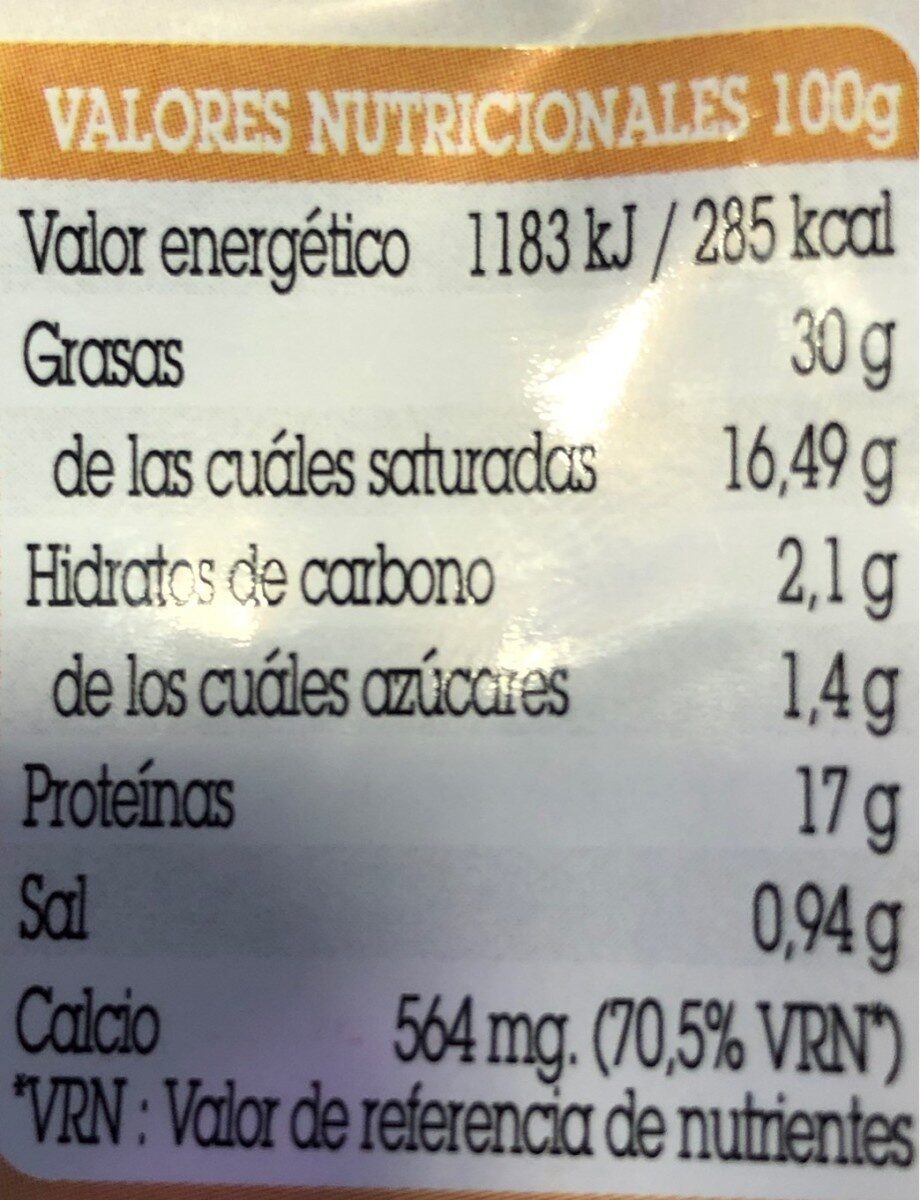 Queso fresco caprillice - Nutrition facts - es