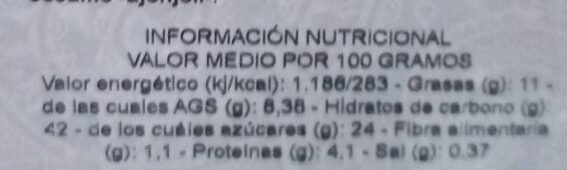 Roscón nata crema - Informació nutricional - es