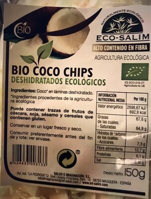 Chips de coco deshidratados - Producto