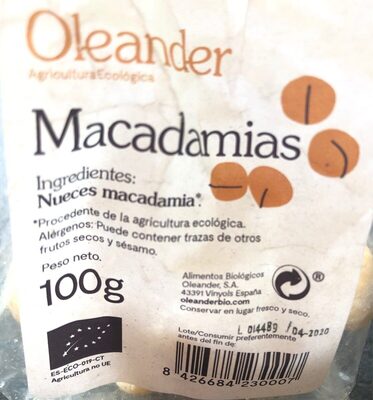 Macadamias - Producto