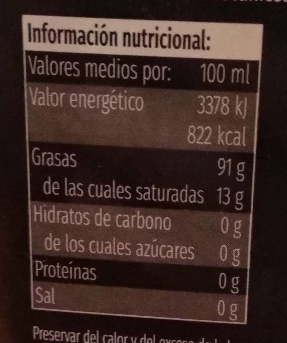 Aceite Oliva Virgen Extra - Nutrition facts - es