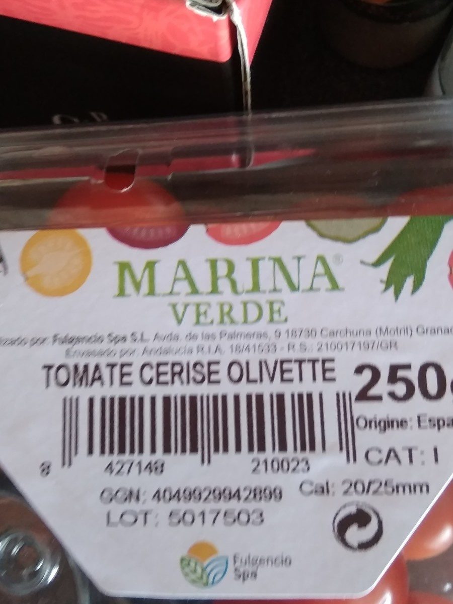 Tomate cerise - Ingredienser - fr