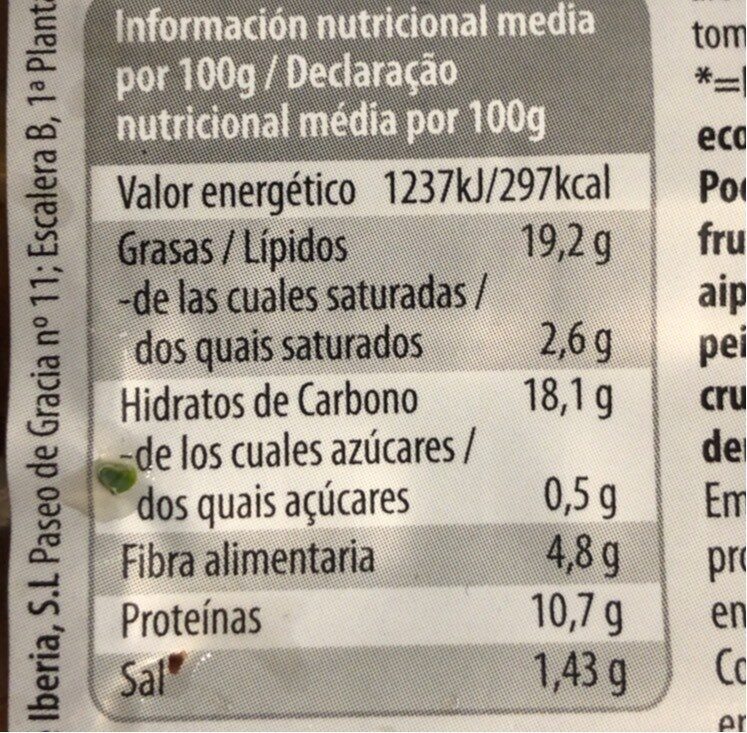 Albóndigas vegetales - Nutrition facts - es