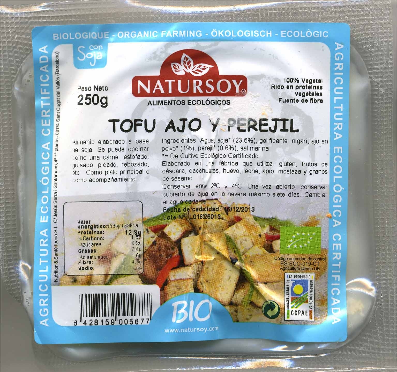 Tofu Ajo y perejil - Product - es