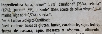 Quinoa con verduras y algas - Ingredients - es