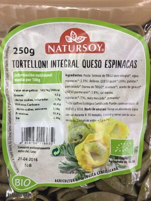 Tortelloni integral queso espinacas - Producte - es