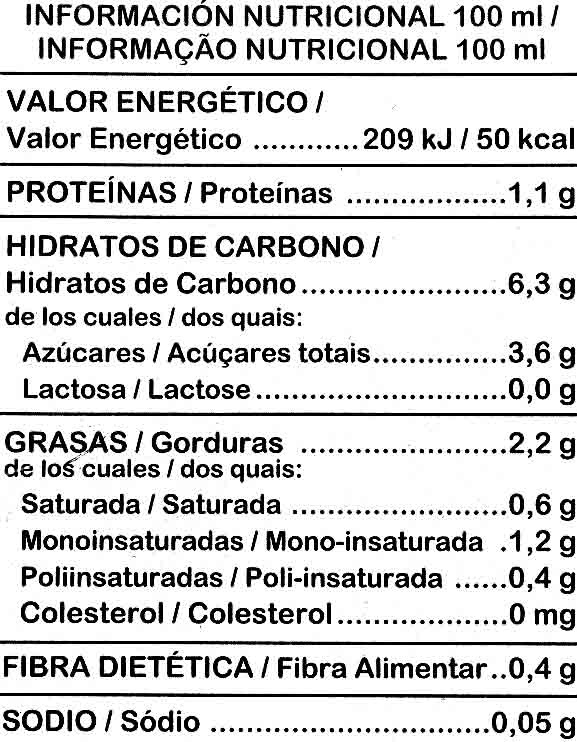 Almendra Original - Nutrition facts - es