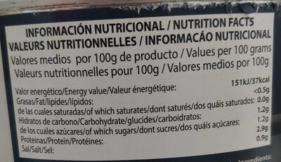 Alcachofas corazones - Nutrition facts - es
