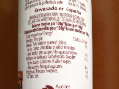 Miel de caña - Nutrition facts - es
