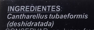 Angula del monte seco cantharellus tubaeformis - Ingredientes