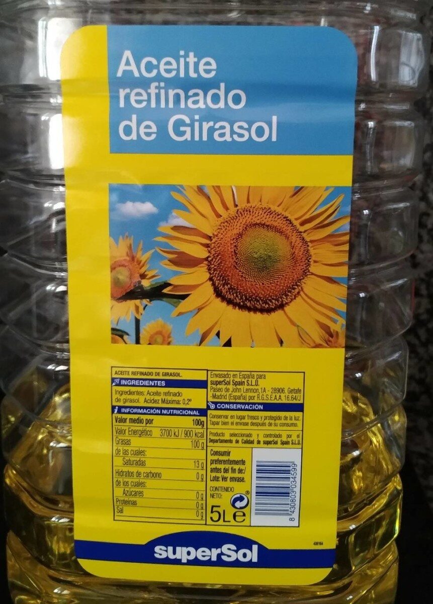Aceite refinado Girasol - Producto
